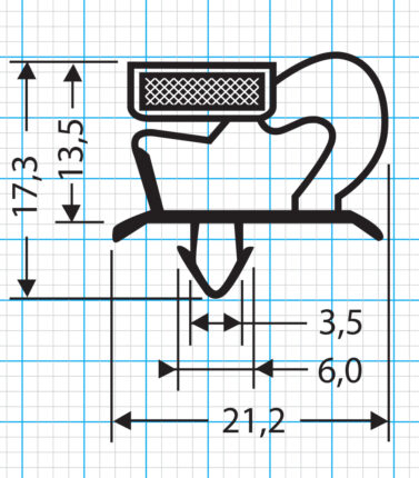 Kühlschrankdichtung Steckprofil Profil 513-S