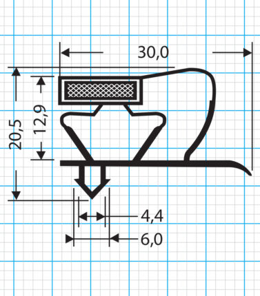 Kühlschrankdichtung Steckdichtung Profil 516-S