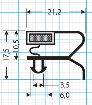 Kühlschrankdichtung Steckdichtung Profil 521-S