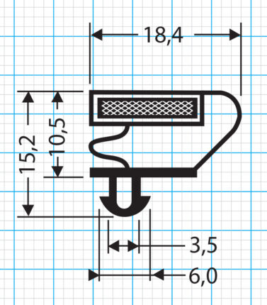 Kühlschrankdichtung Steckdichtung Profil 522-S