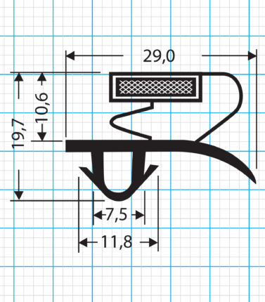 Kühlschrankdichtung Steckdichtung Profil 527-S