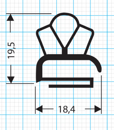 Kühlschrankdichtung Schraubdichtung Profil 316-N