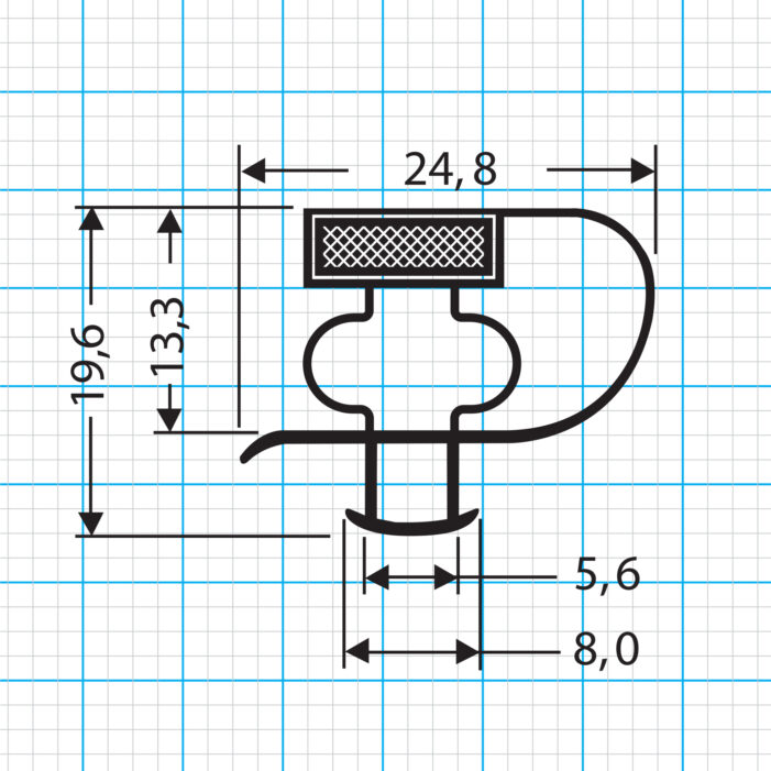 Kühlschrankdichtung Steckdichtung Profil 710-S