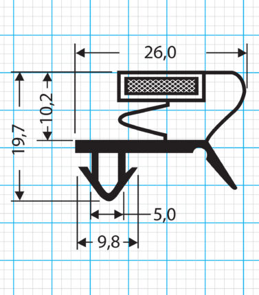 Kühlschrankdichtung Steckdichtung Profil 728-S