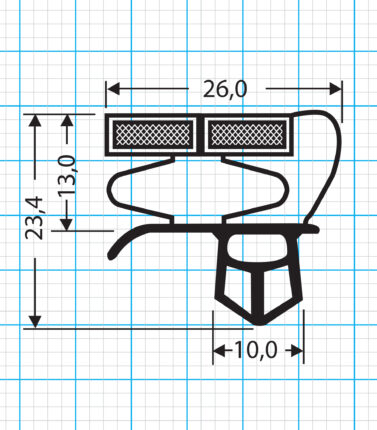 Kühlschrankdichtung Steckdichtung Profil 508-S