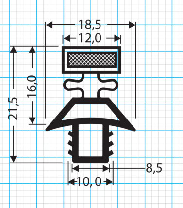 Kühlschrankdichtung Steckdichtung Profil 706-S