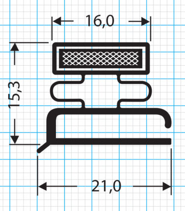Kühlschrankdichtung Schraubdichtung Profil 407-N