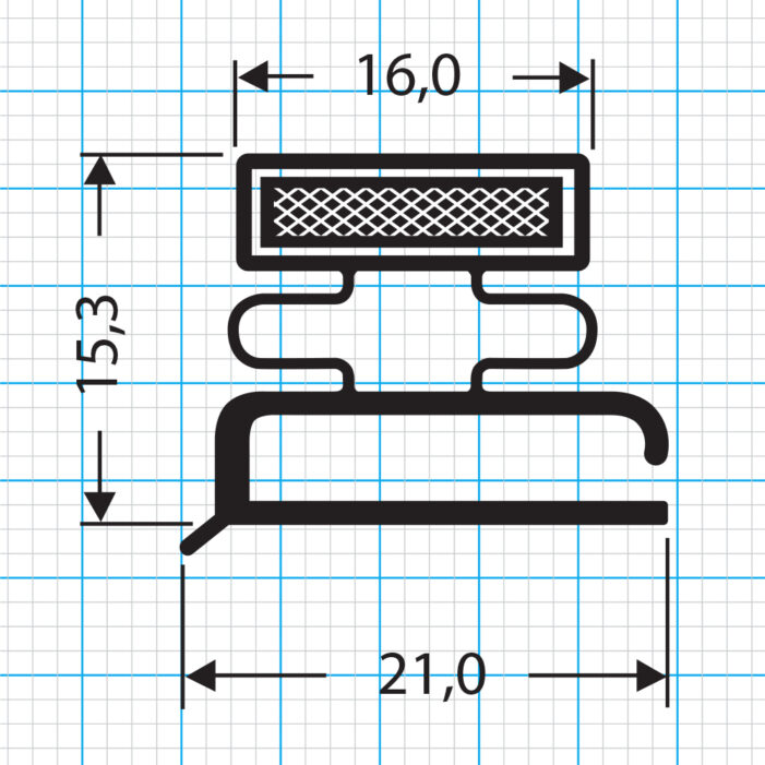 Kühlschrankdichtung Schraubdichtung Profil 407-N