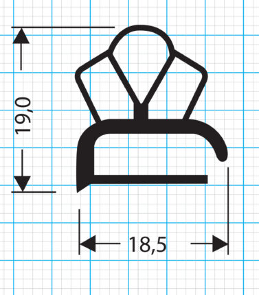 Kühlschrankdichtung Schraubdichtung Profil 303-N