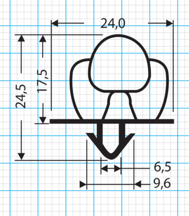 Kühlschrankdichtung Steckdichtung Profil 264-N