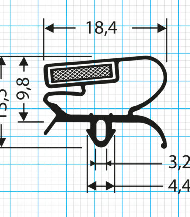 Kühlschrankdichtung Steckdichtung Profil 599-S