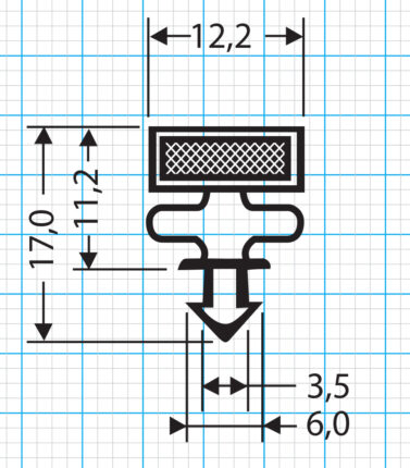Kühlschrankdichtung Steckdichtung Profil 532-S